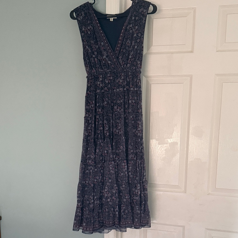 Max Studio Navy Floral Maxi Dress